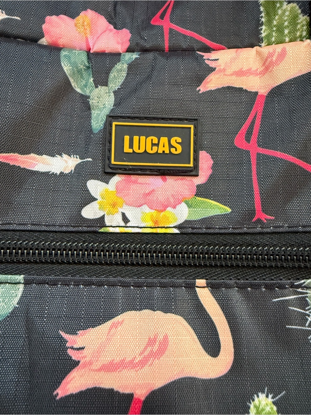 Black Floral & Flamingo Women’s Travel Carryon Bag